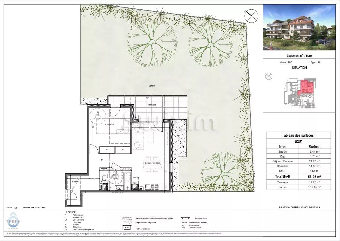 apartamento 2 Quartos para venda sobre Douvaine (74140)