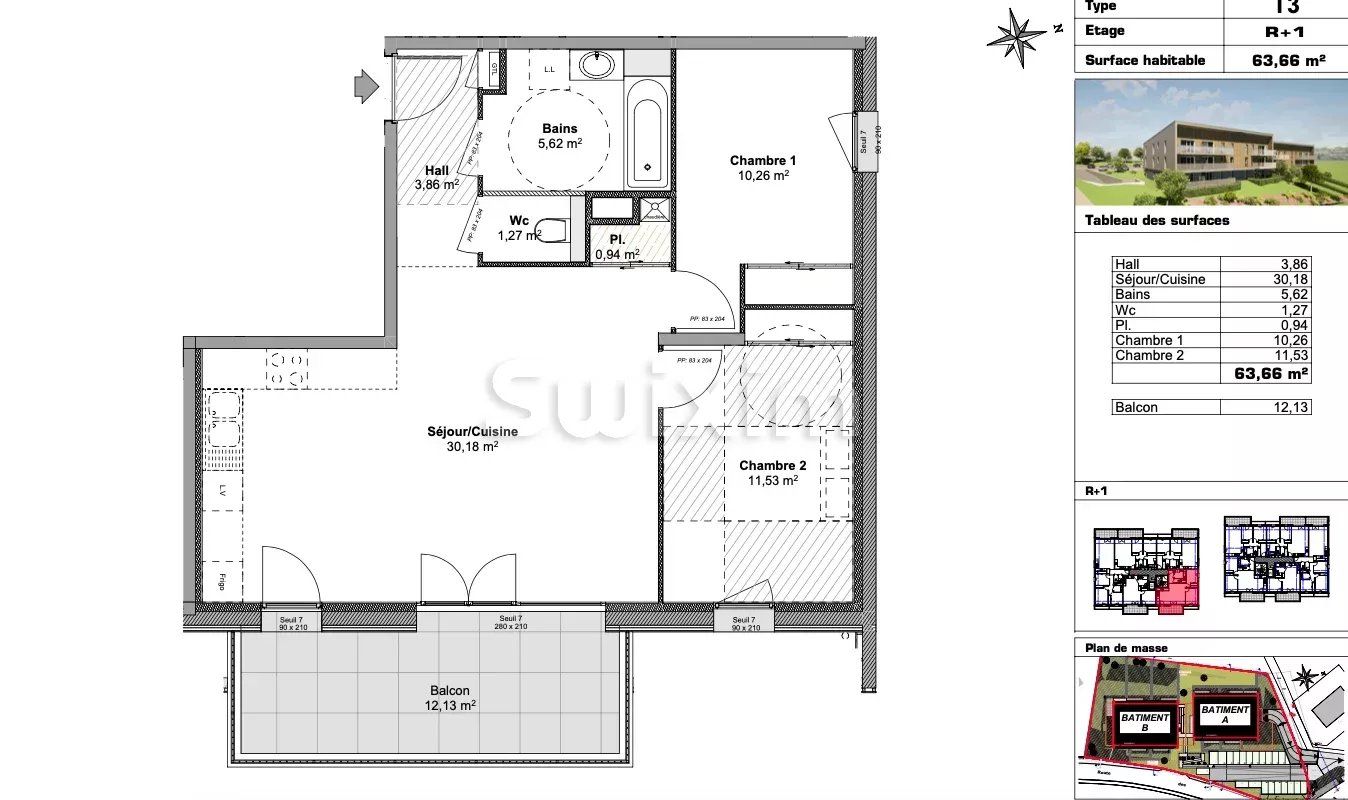 appartamento 3 Camere in vendita su Viuz-en-Sallaz (74250)