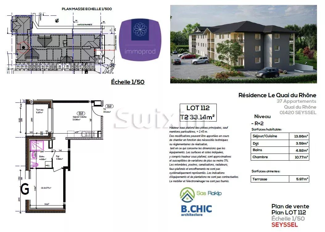 appartamento 2 Camere in vendita su Seyssel (01420)