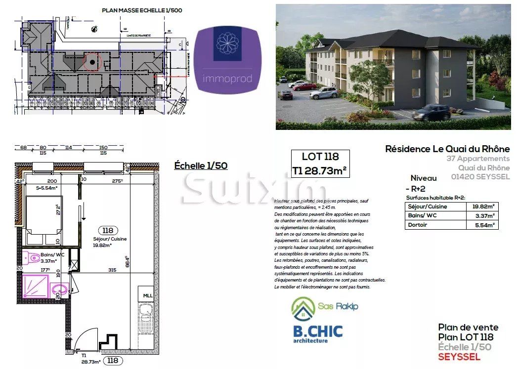 apartment 1 room for sale on Seyssel (01420)