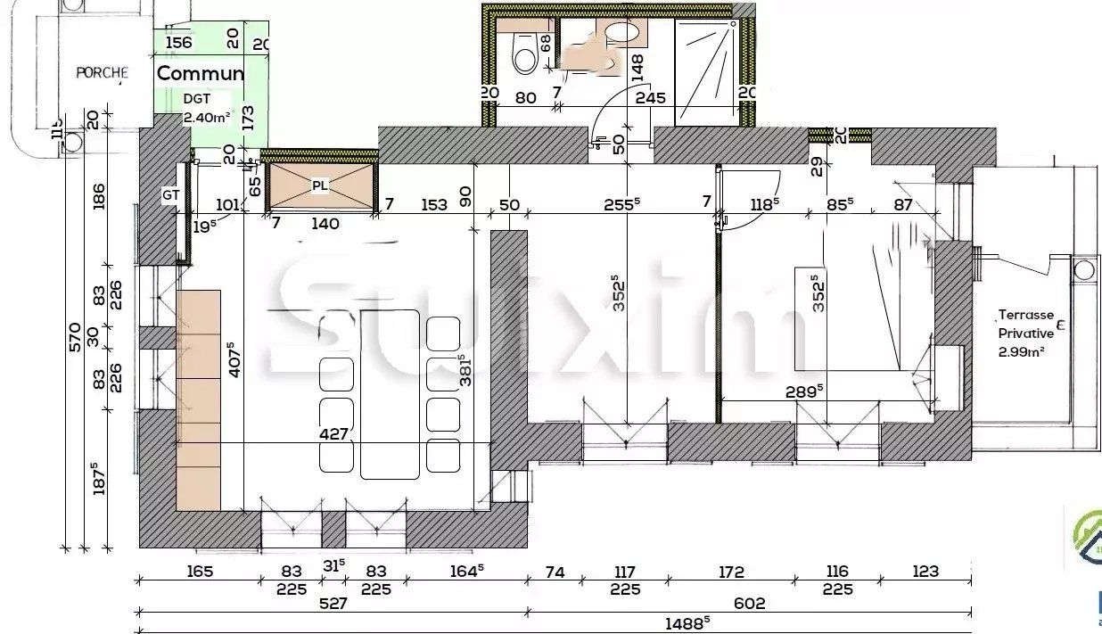 appartement 2 Zimmer zum verkauf auf Challes-les-Eaux (73190)
