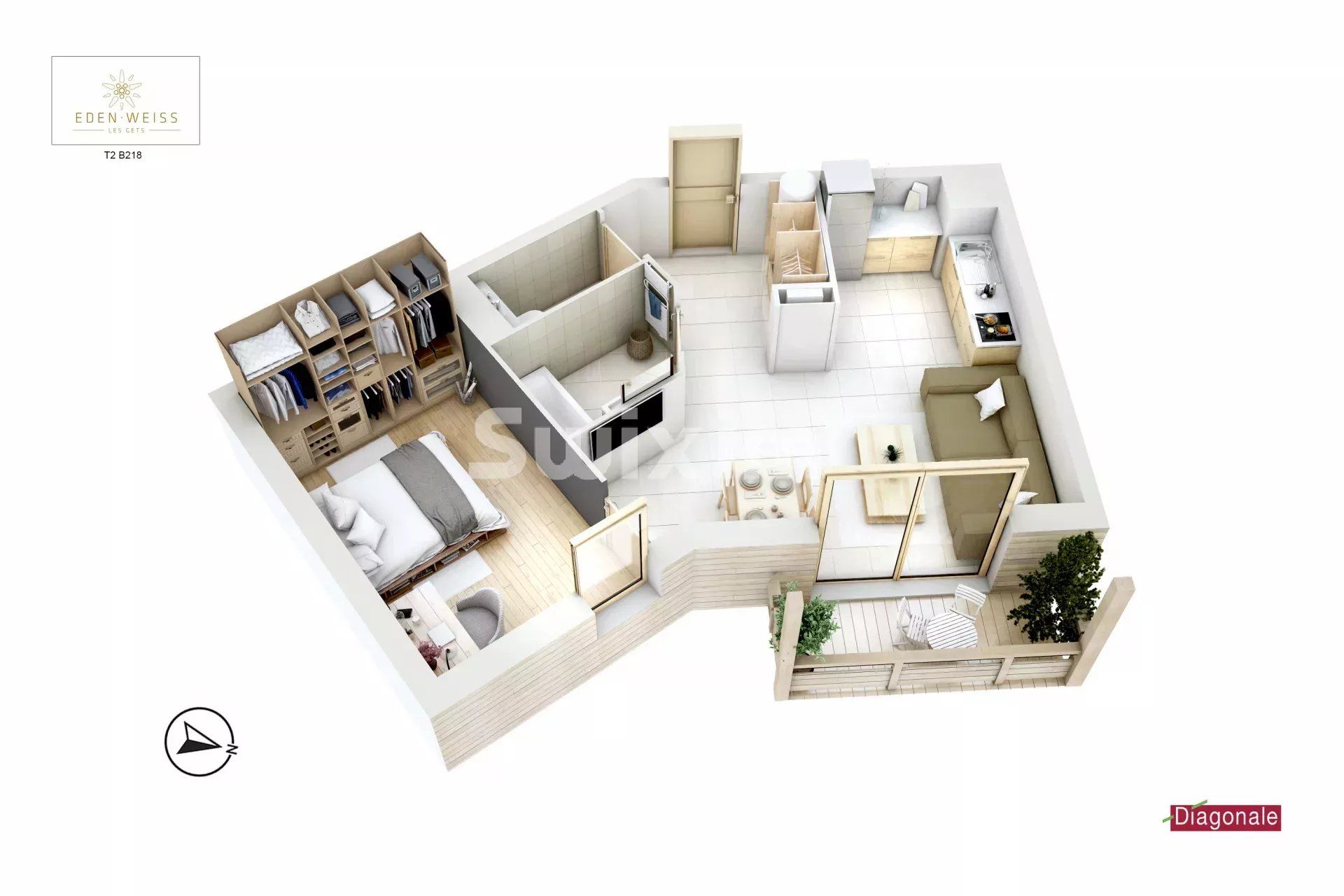 apartment 2 Rooms for sale on Les Gets (74260)