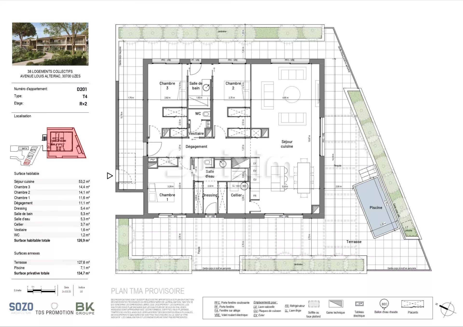 apartamento 4 Salas en venta en Uzès (30700)
