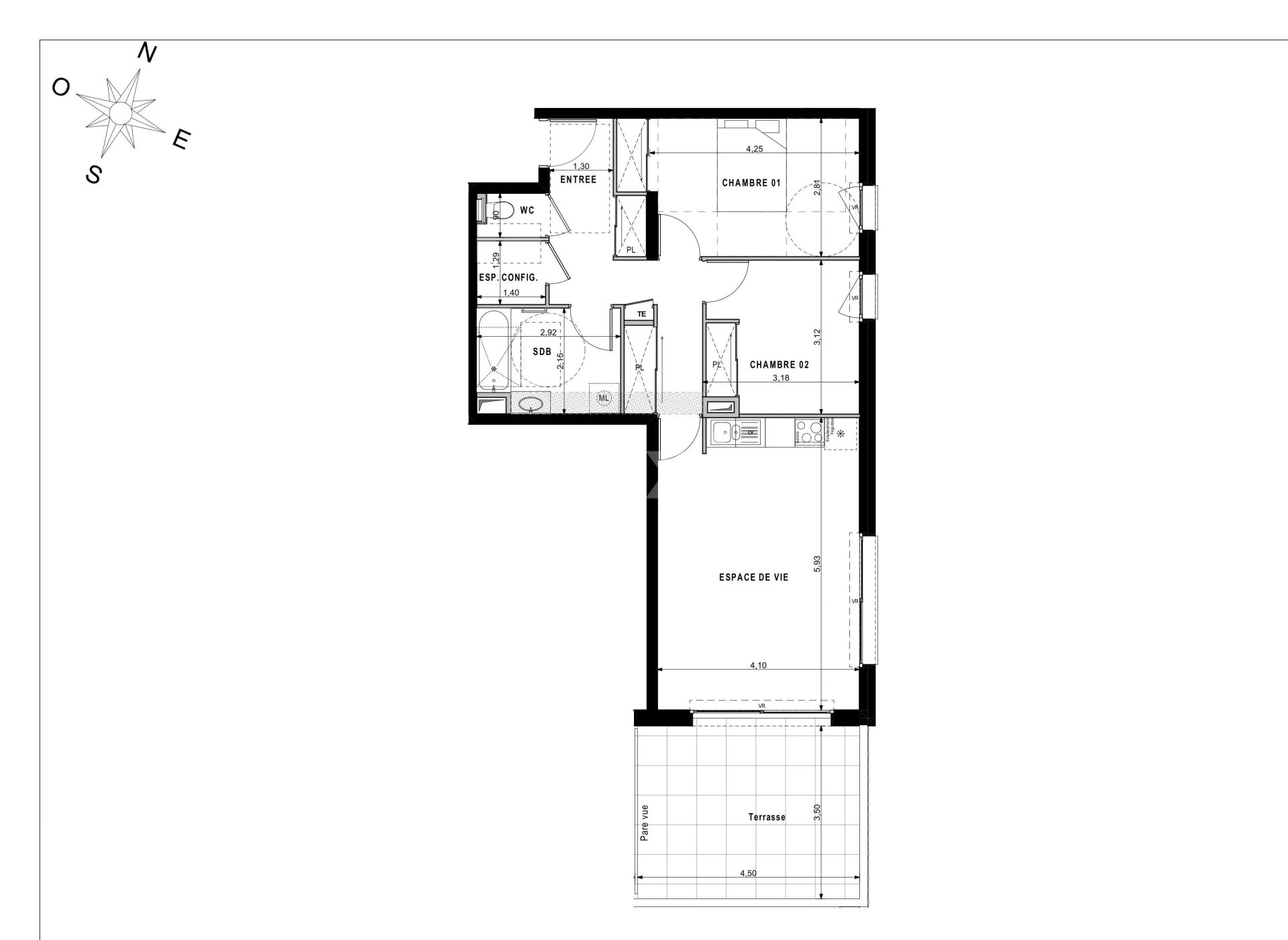 apartamento 3 Salas en venta en Sciez (74140)
