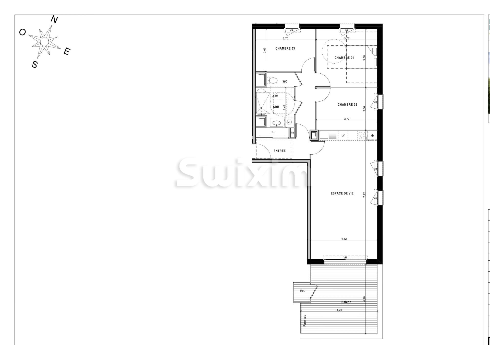 apartamento 4 Salas en venta en Sciez (74140)