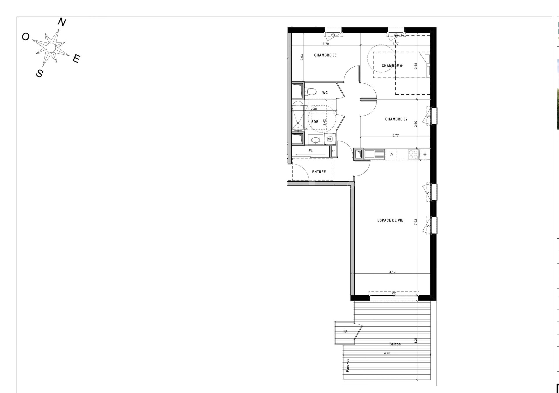 appartement 4 Zimmer zum verkauf auf Sciez (74140)
