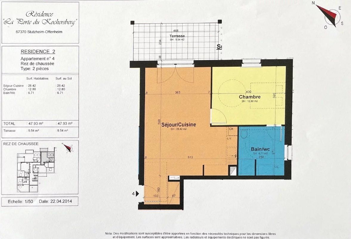 Vendita Appartamento Stutzheim-Offenheim 2&nbsp;Camere 48&nbsp;m²