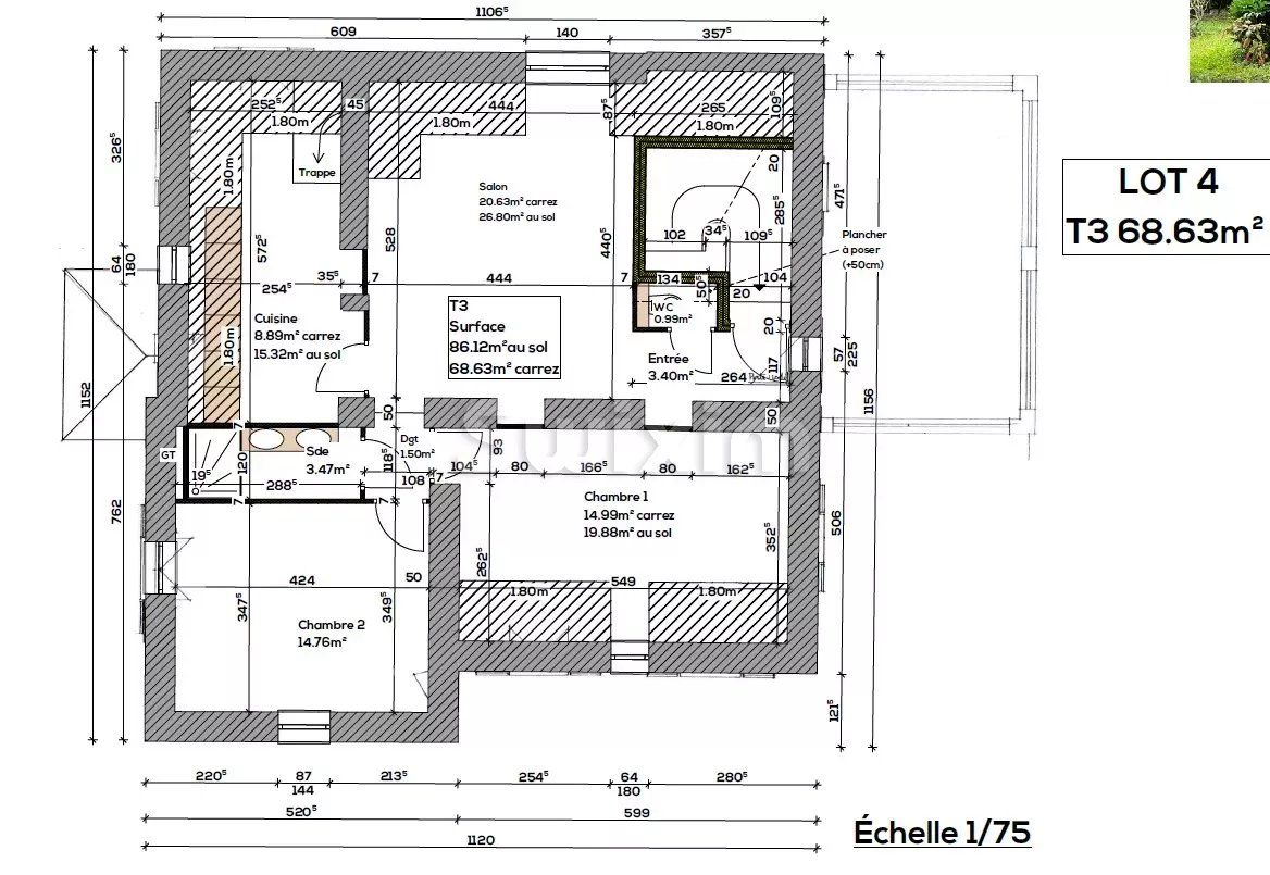 Vente Appartement Challes-les-Eaux 3 Pièces 68.63 m²