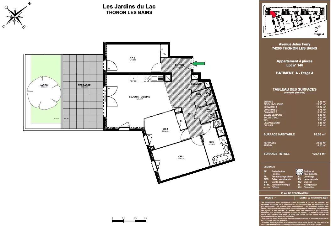 appartamento 6 Camere in vendita su Thonon-les-Bains (74200)