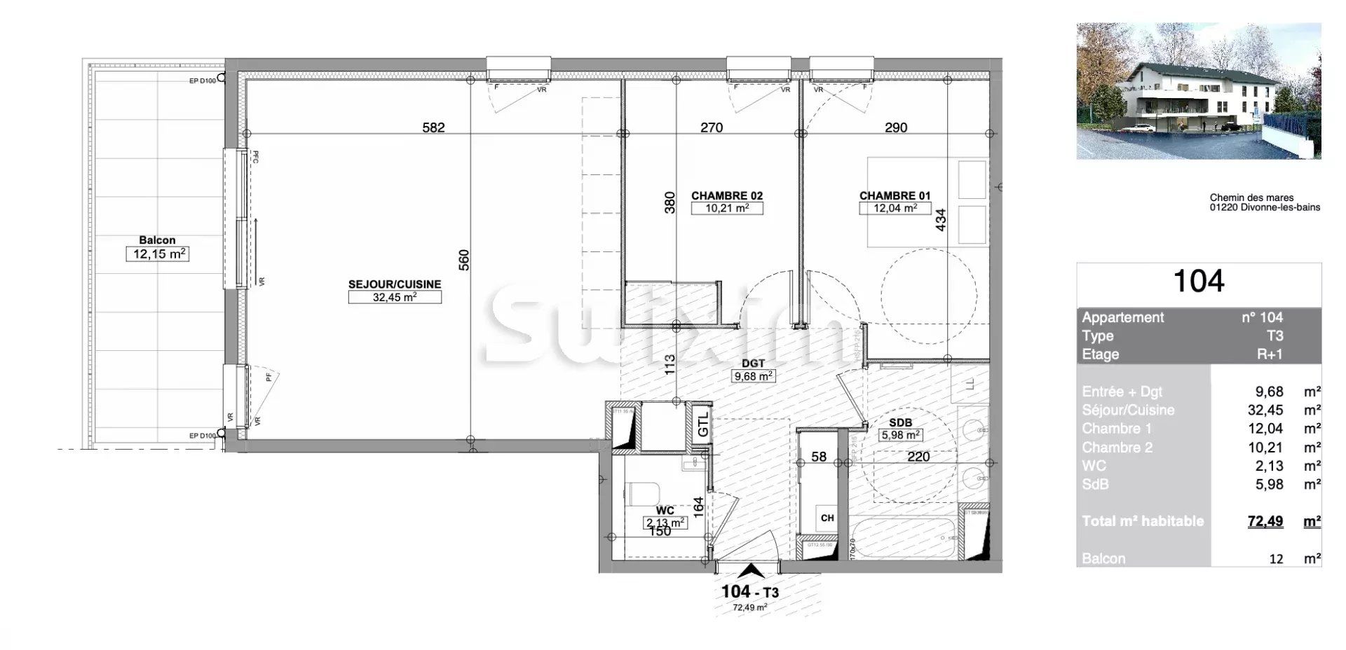appartamento 3 Camere in vendita su Divonne-les-Bains (01220)