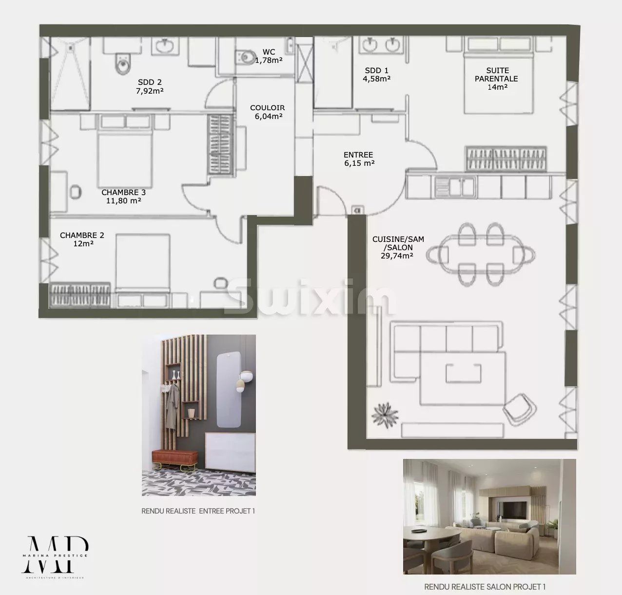 apartamento 4 Salas en venta en Nice (06300)