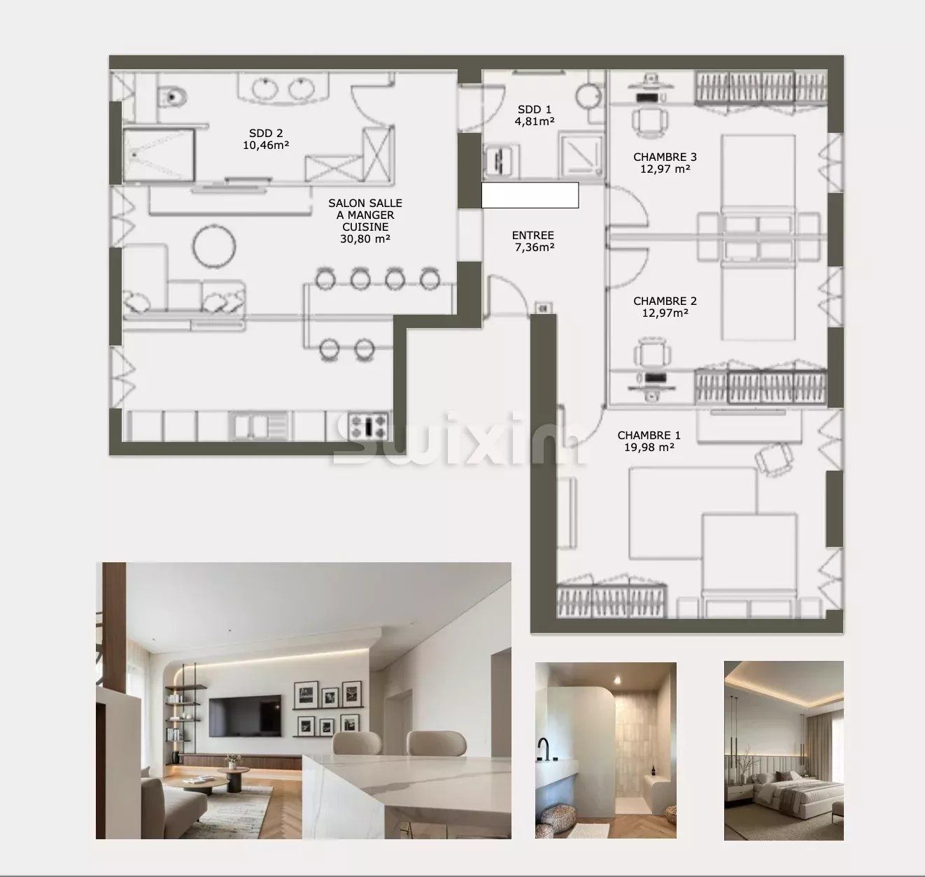 apartamento 4 Salas en venta en Nice (06300)