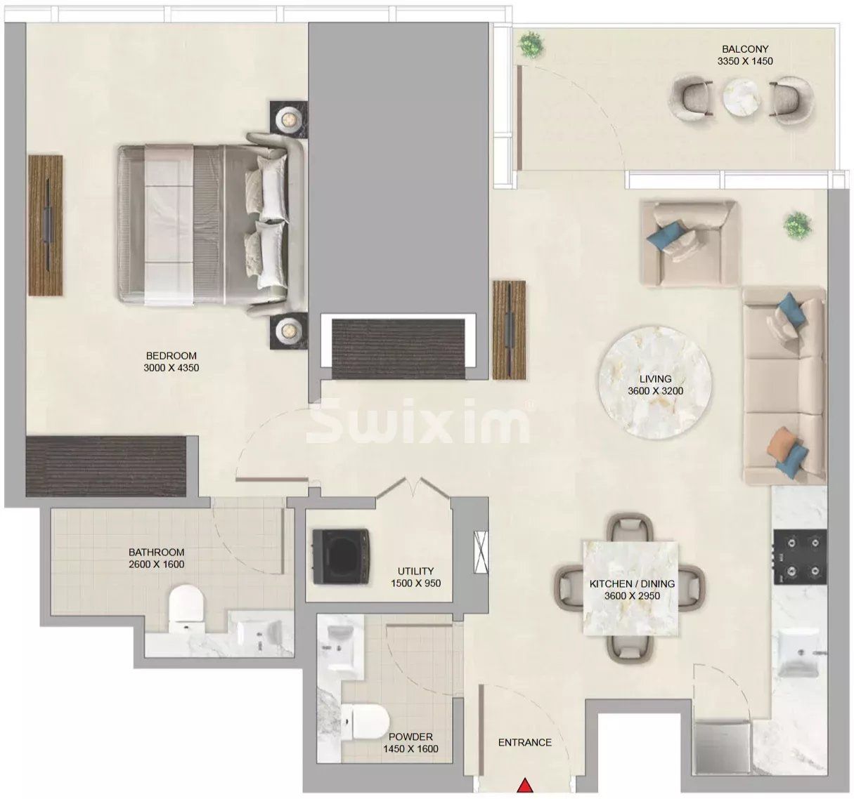 appartement 1 pièce en vente sur Dubai (1100)