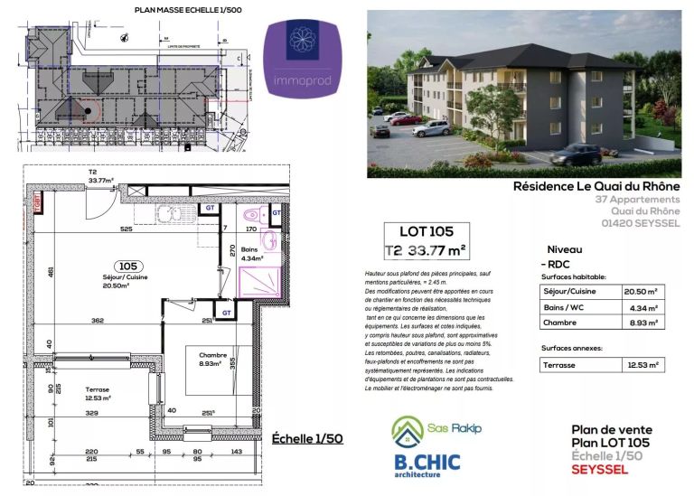 Sale Apartment Seyssel 2&nbsp;Rooms 33.77&nbsp;m²