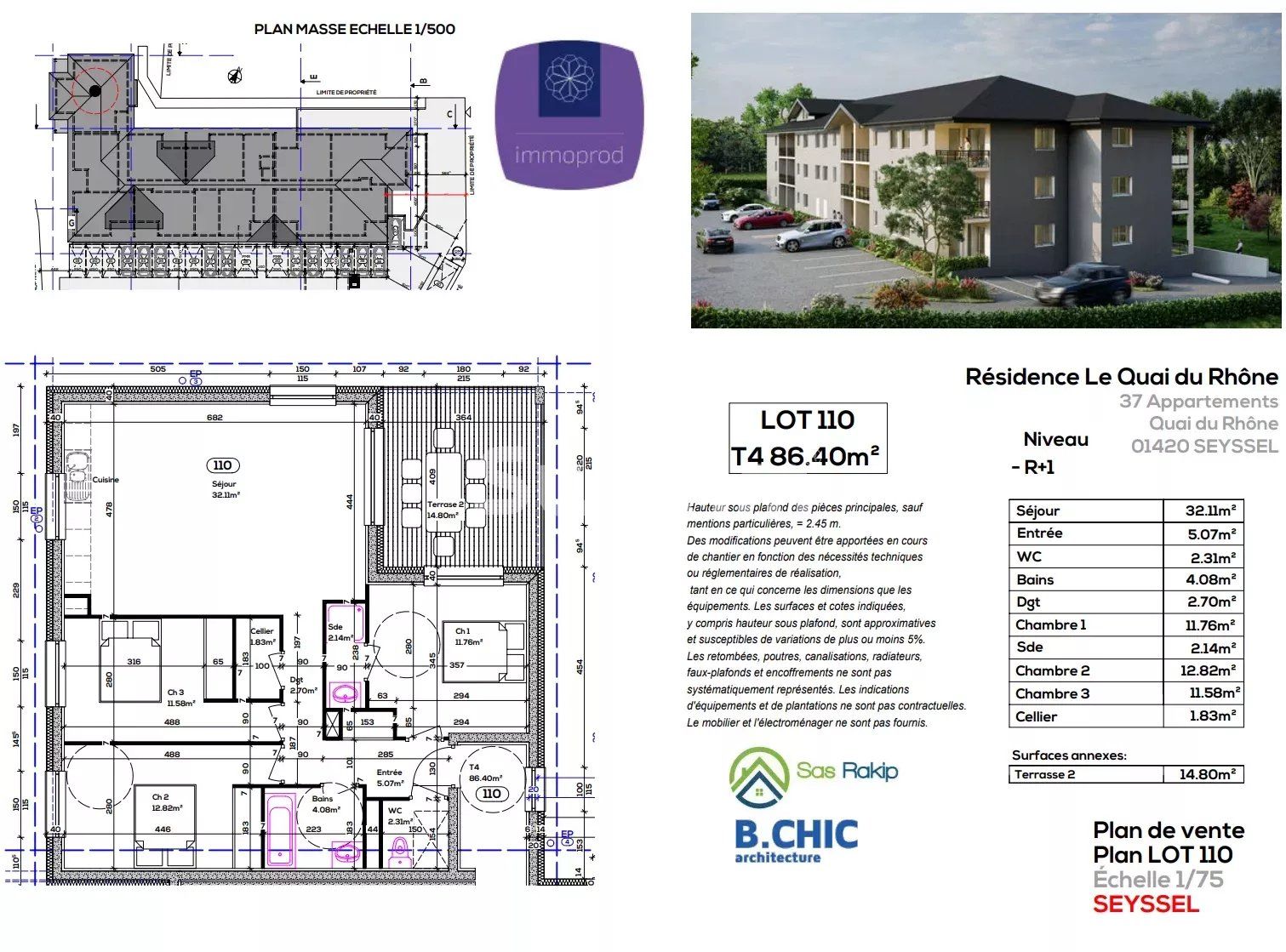 apartamento 4 Quartos para venda sobre Seyssel (01420)