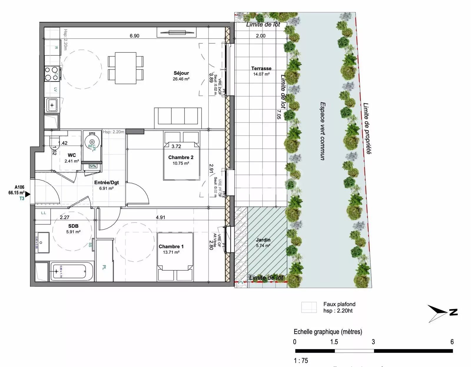 appartement 3 Pièces en vente sur Beaumont (74160)