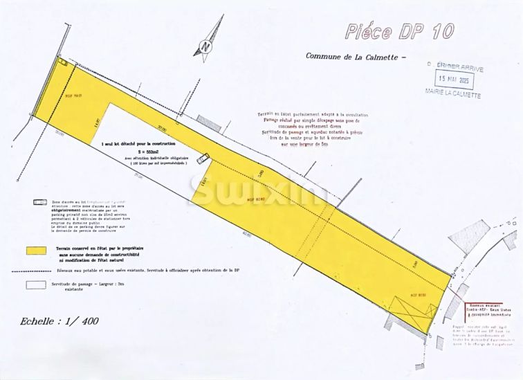 Sale Land La Calmette 553&nbsp;m²