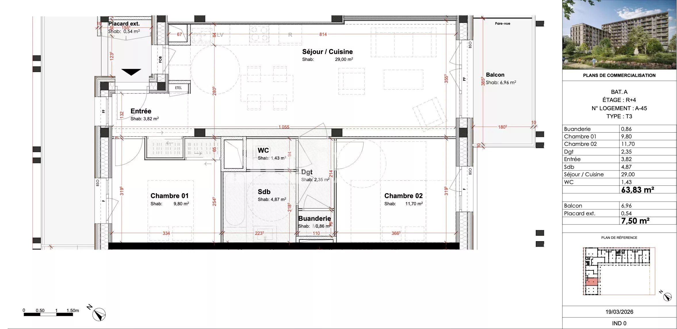 apartamento 3 Quartos para venda sobre Ferney-Voltaire (01210)