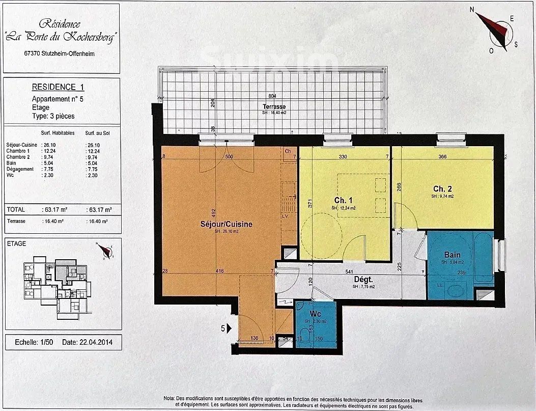 Sale Apartment Stutzheim-Offenheim 3&nbsp;Rooms 63.17&nbsp;m²