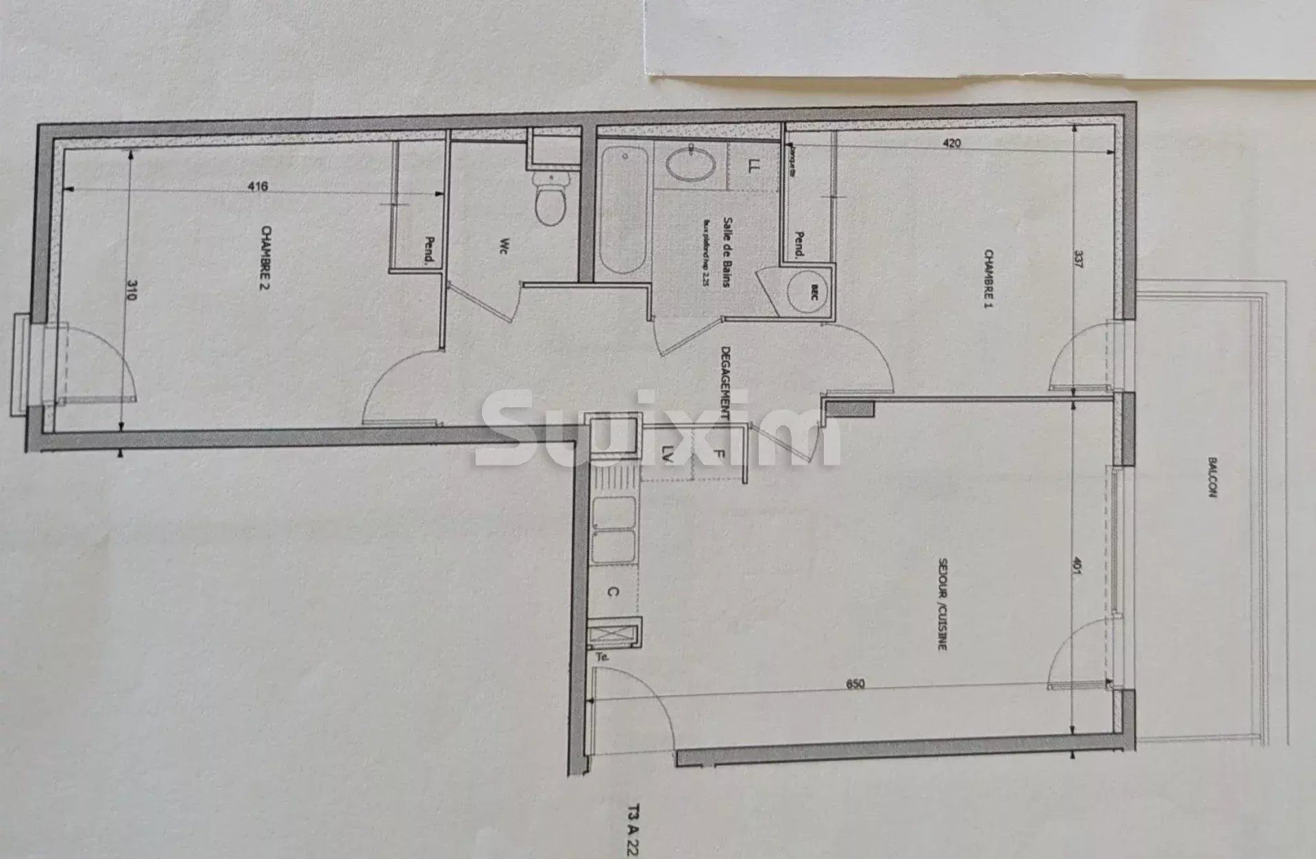 apartamento 3 Salas en venta en Villeurbanne (69100)