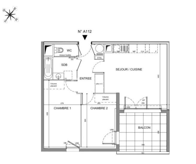 Vendita Appartamento Marseillan 3&nbsp;Camere 56.98&nbsp;m²