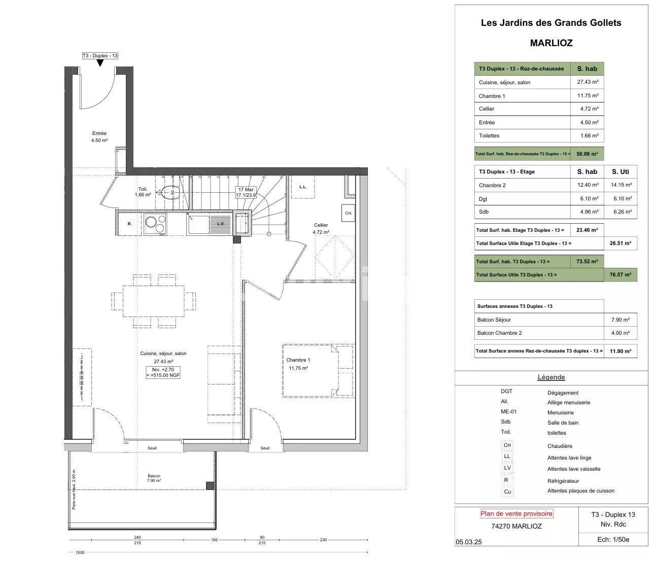 apartment 3 Rooms for sale on Marlioz (74270)