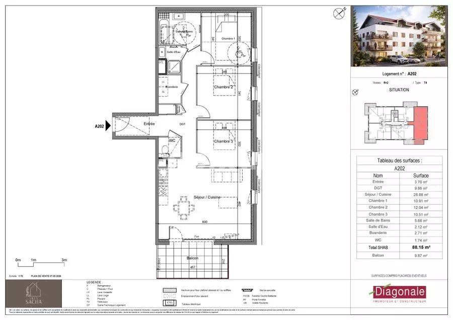 appartement 4 Pièces en vente sur Perrignier (74550)