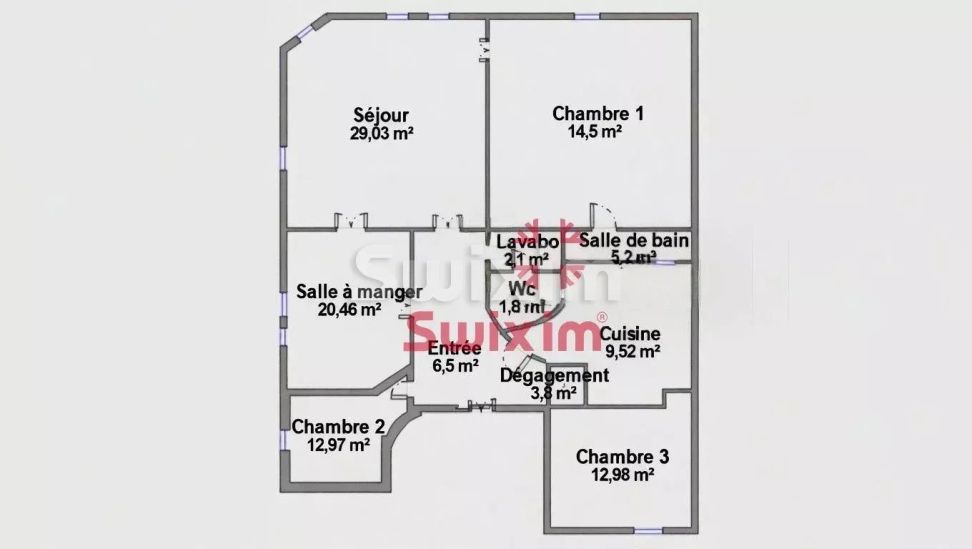 Vente Appartement Paris 11ème 5&nbsp;Pièces 122.65&nbsp;m²