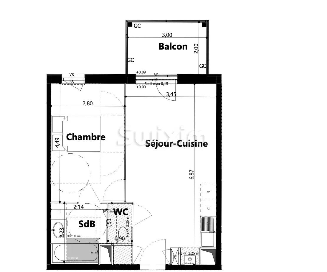 appartamento 2 Camere in vendita su Ambérieu-en-Bugey (01500)