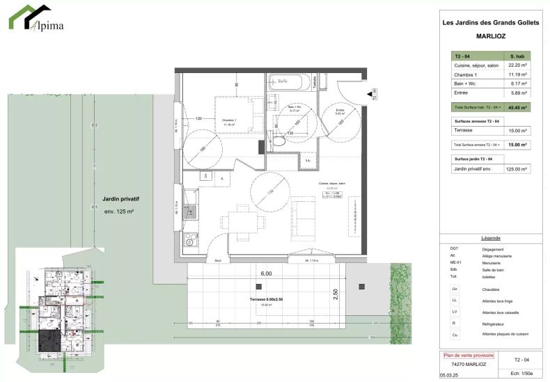 Vendita Appartamento Marlioz 2&nbsp;Camere 45.45&nbsp;m²