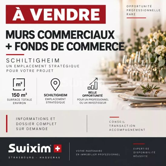 Vente Commerce Schiltigheim 5&nbsp;Pièces 150&nbsp;m²