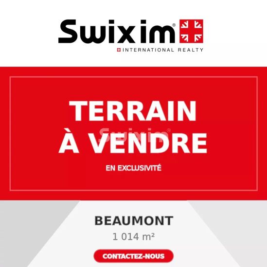 Vente Terrain à bâtir Beaumont 1014&nbsp;m²