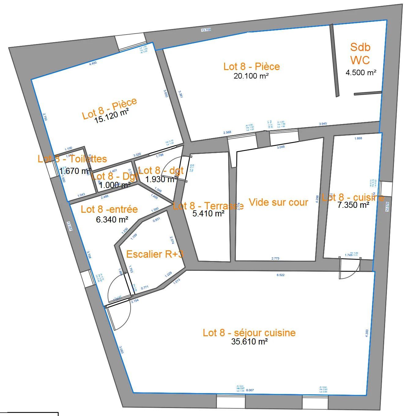 appartement 3 Pièces en vente sur Béziers (34500)