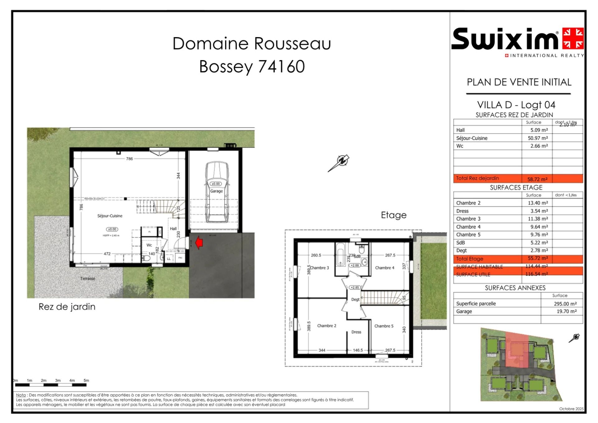 pavillon 5 Pièces en vente sur Bossey (74160)