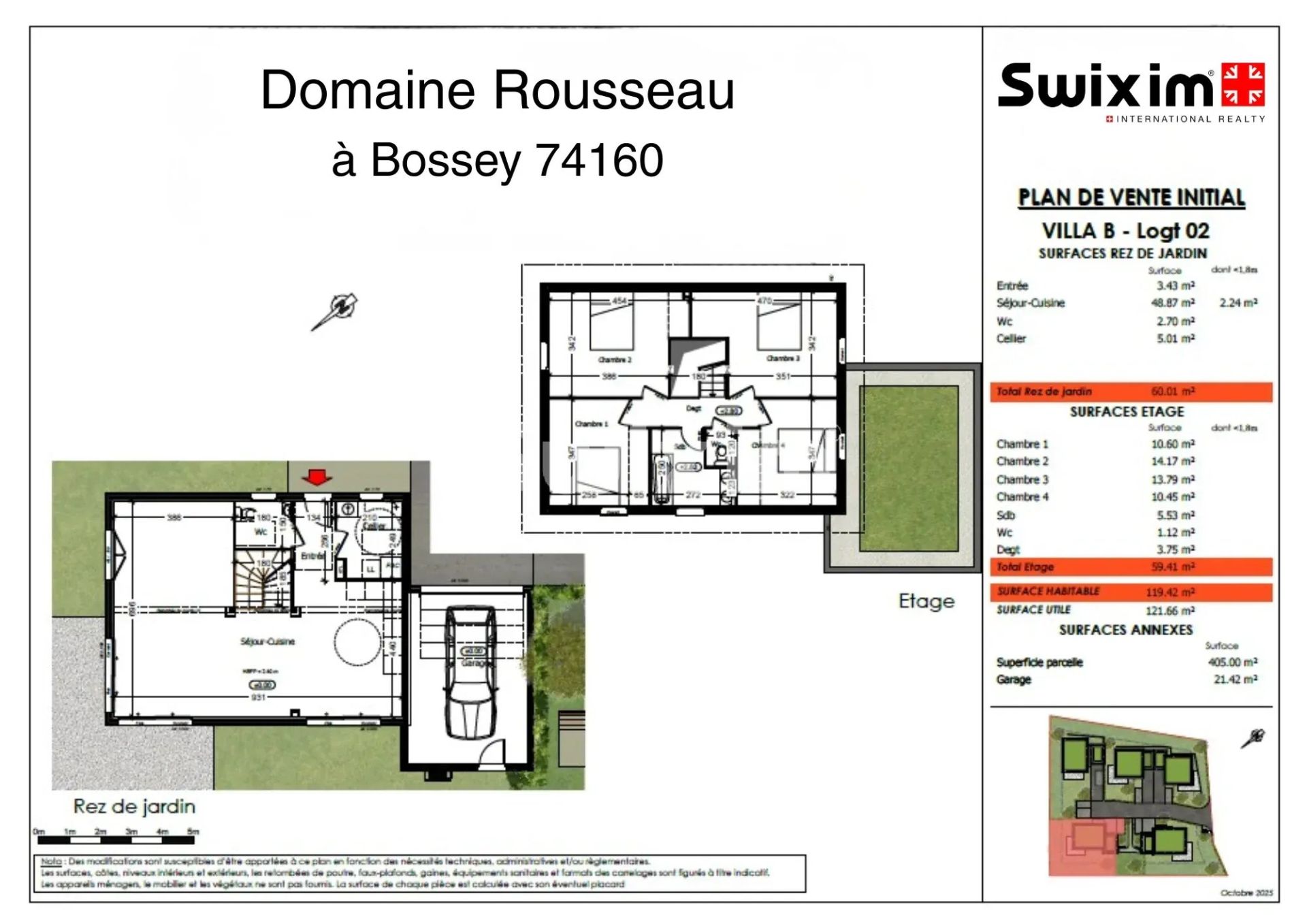 Maison 5 pièces 124 m² · à Bossey · 124 m² · 839 900 €