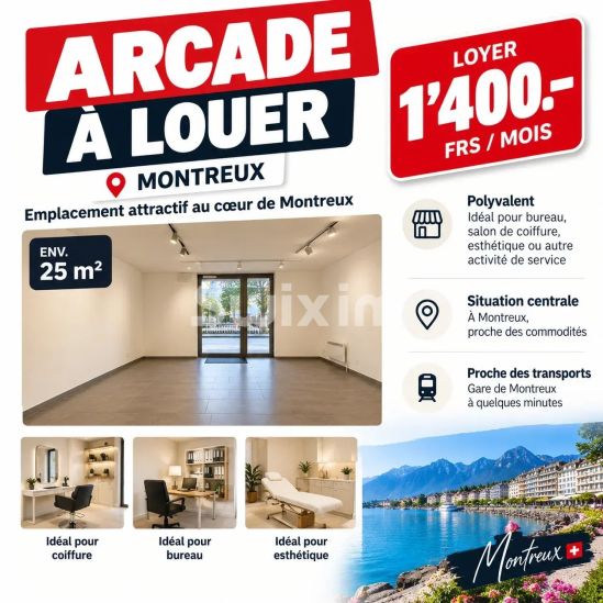 Rental Commercial local Montreux 1&nbsp;room 25&nbsp;m²