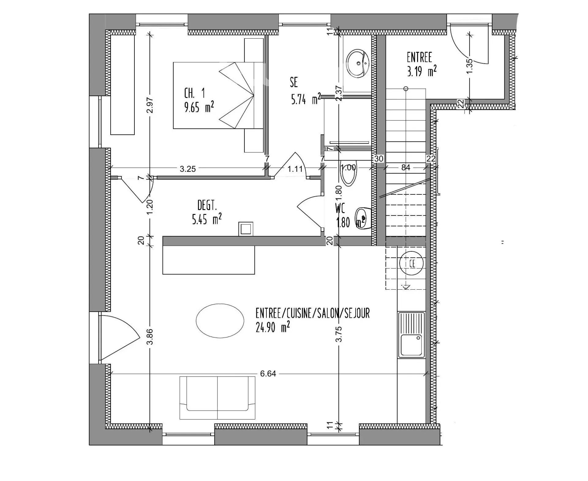 Appartement 2 pièces 48 m² · à Oberhoffen-sur-Moder · 47,5 m² · 149 000 €