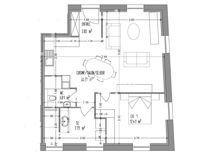 Vente Appartement Oberhoffen-sur-Moder 2&nbsp;Pièces 56.38&nbsp;m²