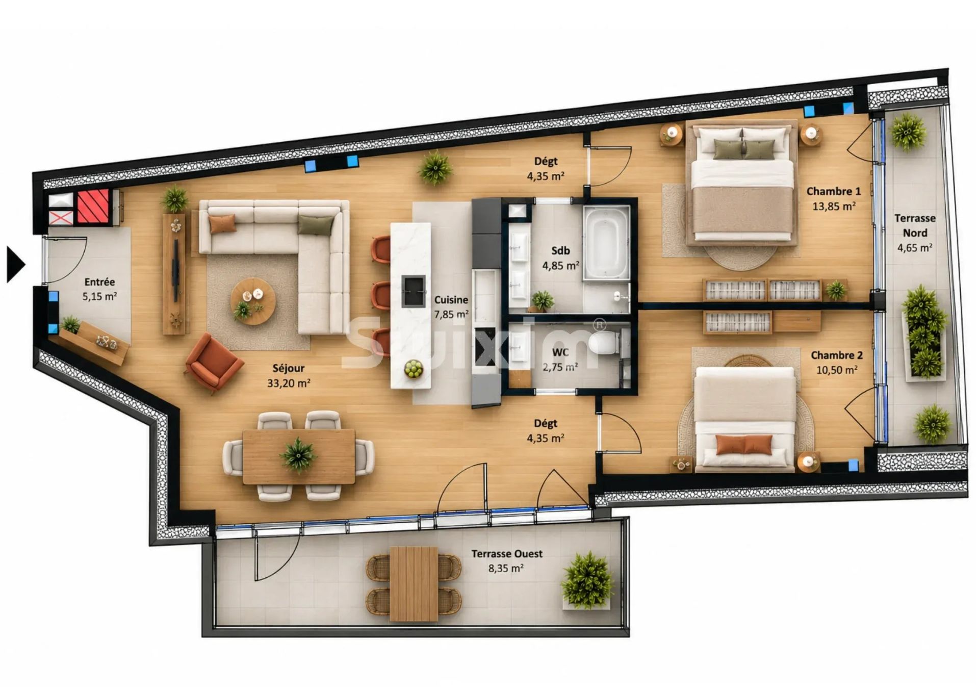 appartement 3 Pièces en vente sur Colmar (68000)