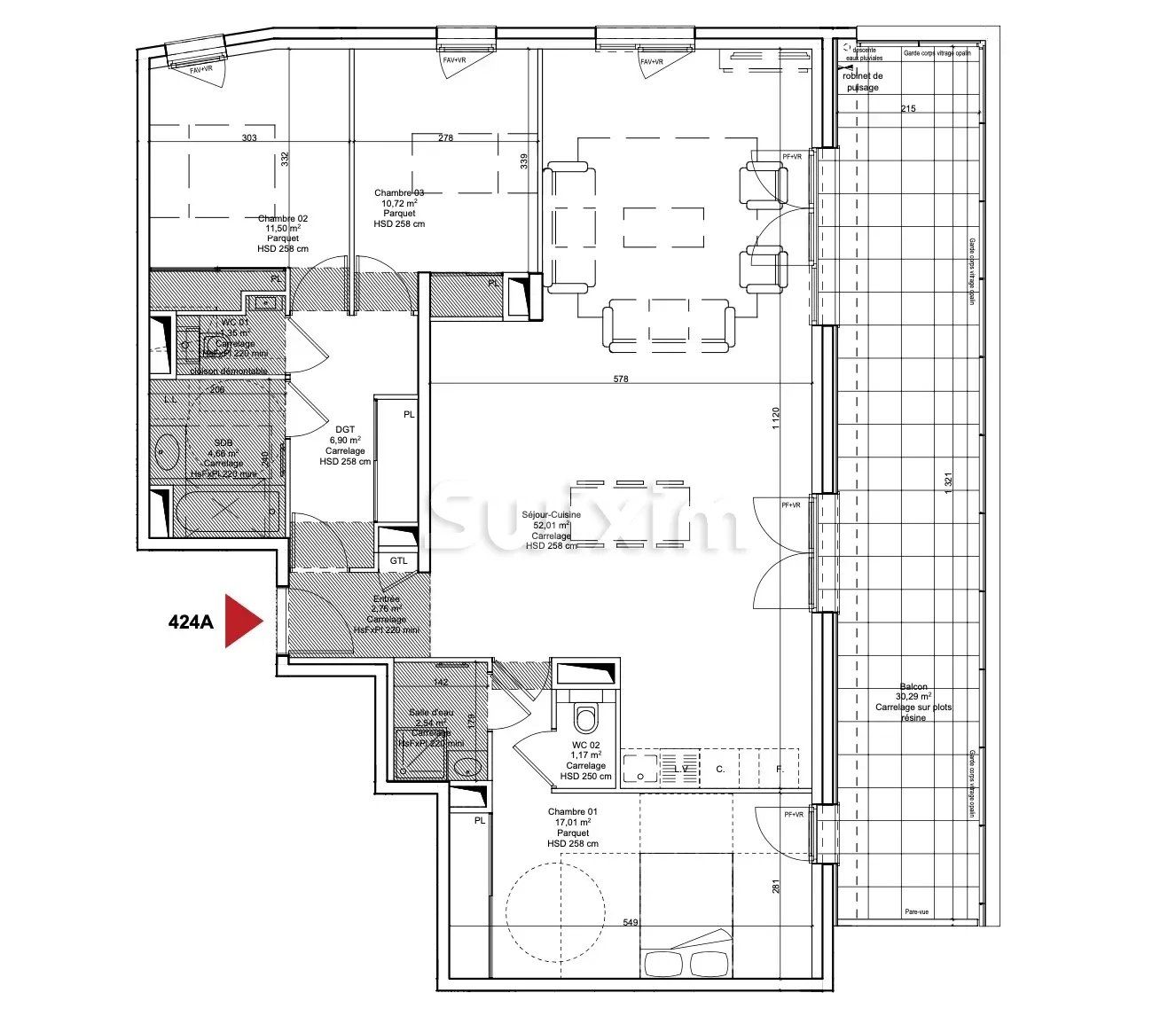 appartement 4 Zimmer zum verkauf auf Champagne-au-Mont-d'Or (69410)