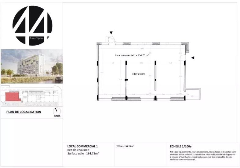 Sale Commercial local Strasbourg 134.75&nbsp;m²