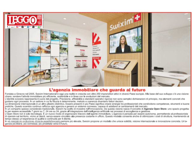 Article paru sur le quotidien italien Leggo